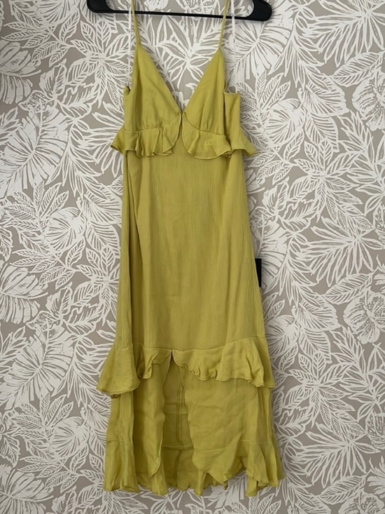 Lulus Dresses & Skirts - Lulu's Light Green Ruffle High-Low Slip Dress